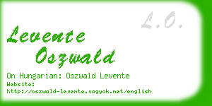 levente oszwald business card